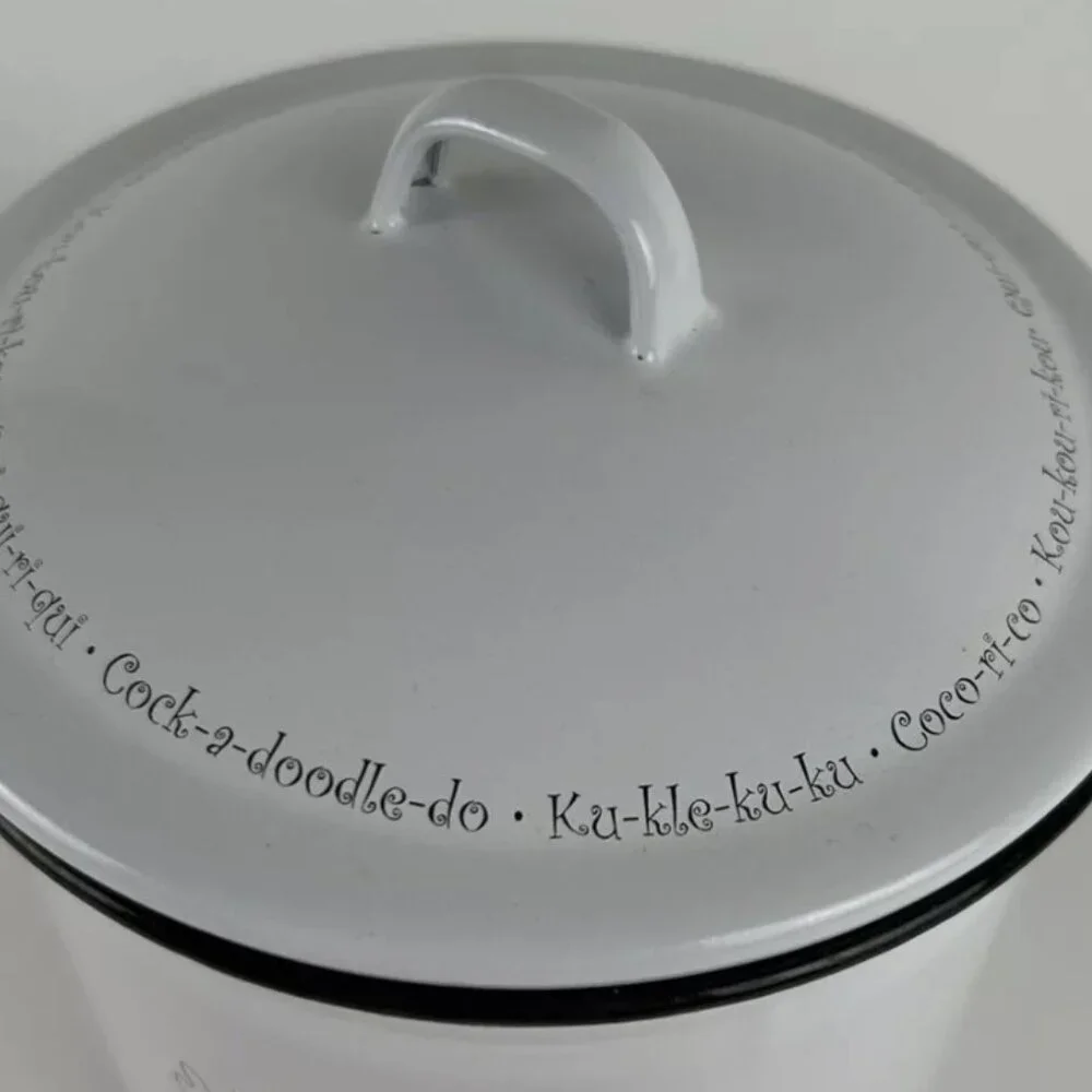 Dillards Rooster Tin Canister Storage Container A Doodle Do Farmhouse Country